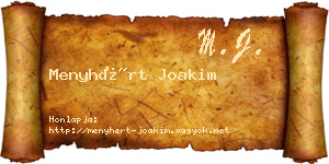 Menyhért Joakim névjegykártya